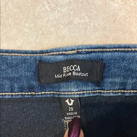 TRUE RELIGION Becca Mid Rise Bootcut Jeans Size 29 - Picture 3 of 10